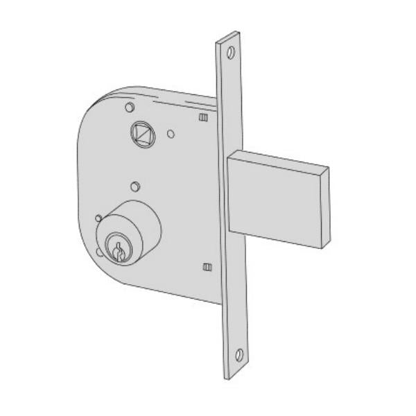 CISA SERRATURA DA INFILARE CON CILINDRO ENTRATA MM50 AMBIDESTRA