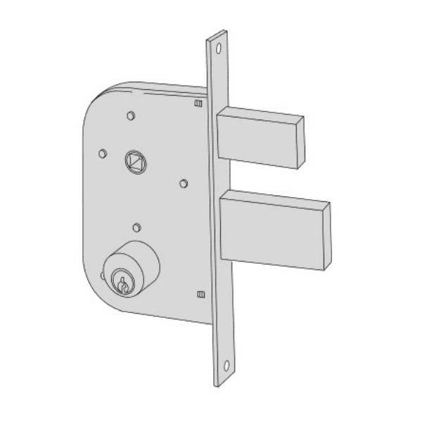CISA SERRATURA DA INFILARE CON CILINDRO ENTRATA MM50 AMBIDESTRA