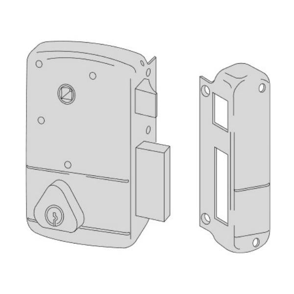 CISA SERRATURA DA APPLICARE CILINDRO E QUADRO MANIGLIA ENTRATA MM45 SX*