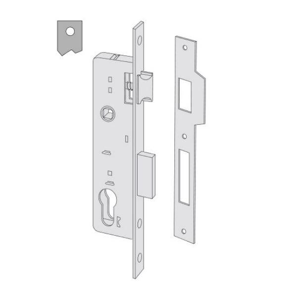 CISA SERRATURA DA INFILARE 1 MANDATA ENTRATA MM25 AMBIDESTRA*