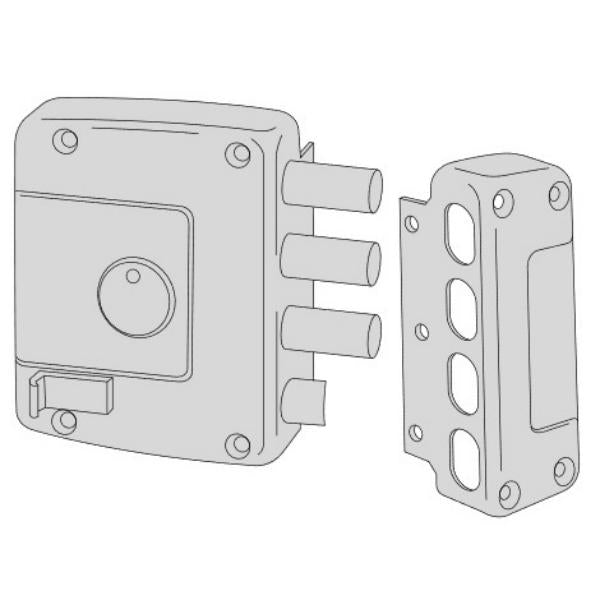 CISA SERRATURA DA APPLICARE DI SICUREZZA 1 CHIUSURA ENTRATA MM64 SX*