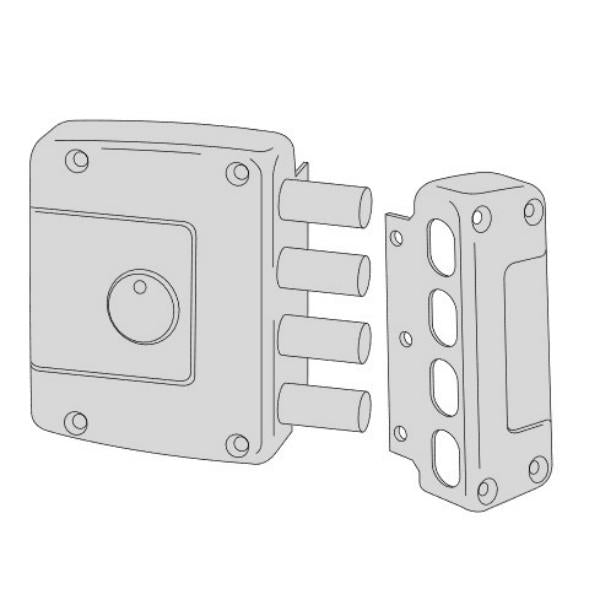 CISA SERRATURA DA APPLICARE DI SICUREZZA 1 CHIUSURA ENTRATA MM64 SX*