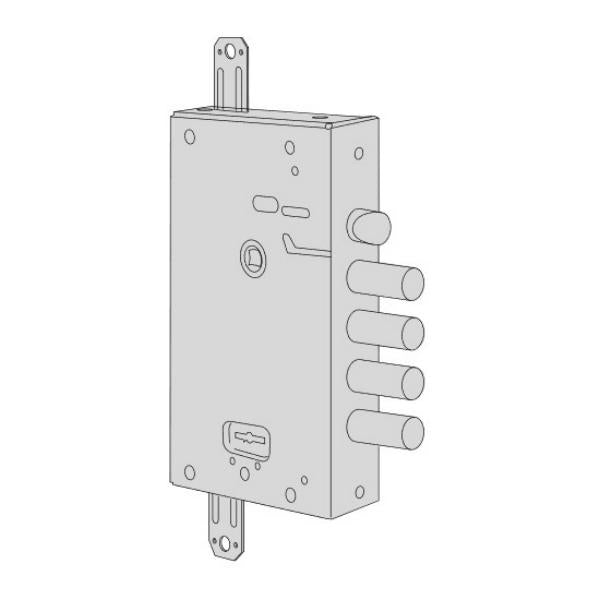 CISA SERRATURA DA APPLICARE DOPPIA MAPPA 3 CHIUSURE ENTRATA MM64 AMBIDX