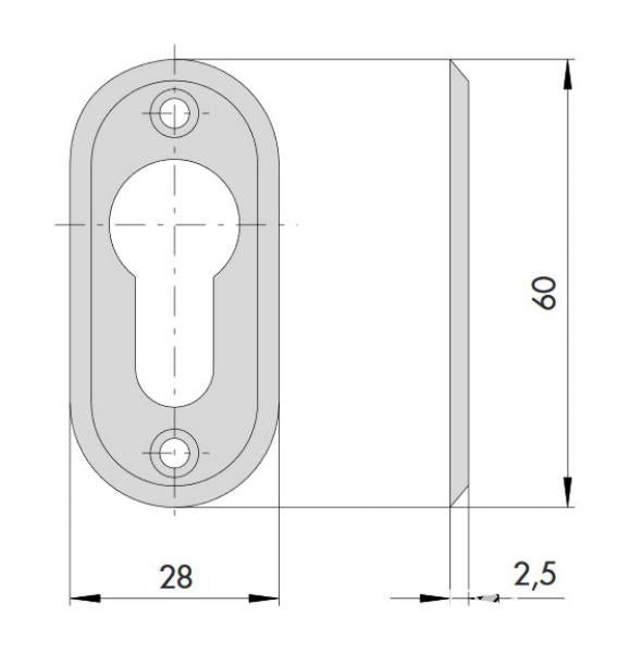 CISA BORCHIA IN OTTONE PER CILINDRI A PROFILO EUROPEO