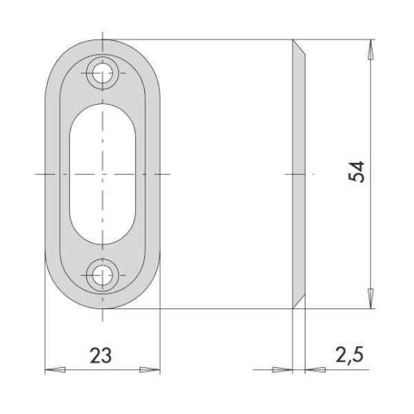 CISA BORCHIA IN OTTONE PER CILINDRI OVALI