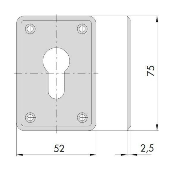 CISA BORCHIA IN OTTONE PER CILINDRI A PROFILO EUROPEO
