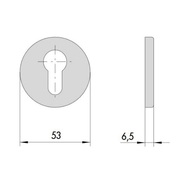 CISA BORCHIA INTERNA ALLUMINIO PER CILINDRI PROFILO EUROPEO