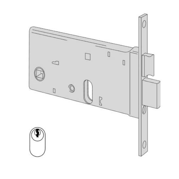 CISA SERRATURA DA INFILARE PER FASCE H.MM77 AMBIDESTRA