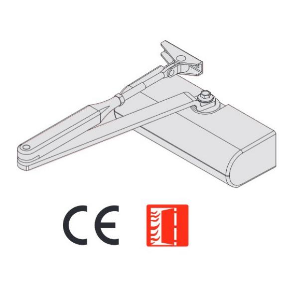 CISA CHIUDIPORTA AEREO SMART PLUS 2 SENZA ARRESTO COLORE ALLUMINIO*