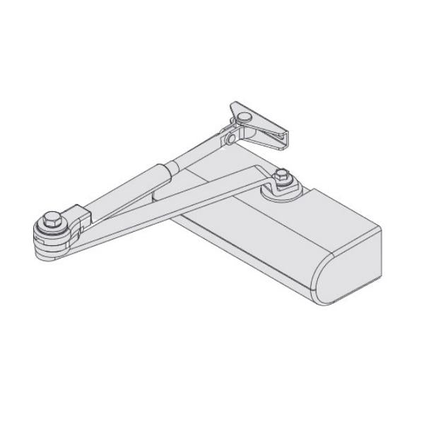 CISA CHIUDIPORTA AEREO SMART PLUS CON ARRESTO COLORE TESTA DI MORO