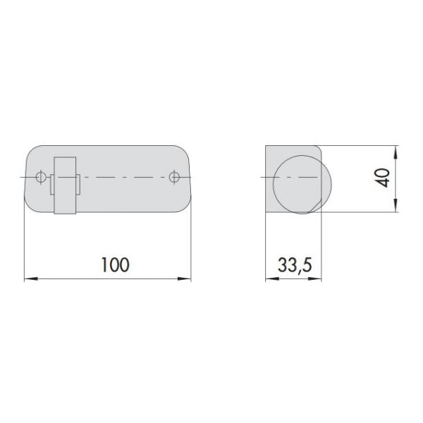 CISA BOCCHETTA DI INCONTRO IN FERRO ZINCATO PER ELETTROSERRATURE