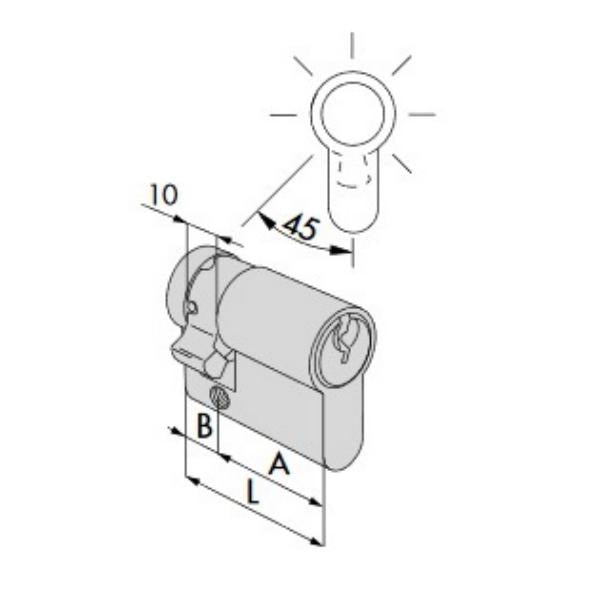 CISA MEZZO CILINDRO A PROFILO EUROPEO C2000 CAMMA REGOLABILE