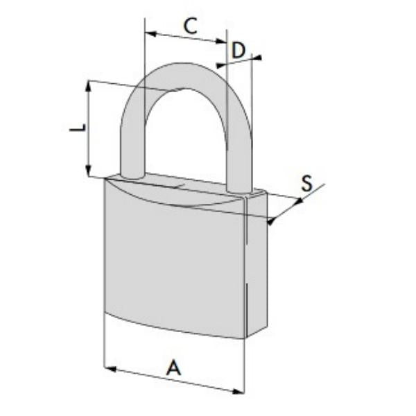 CISA LUCCHETTO OTTONE ARCO NORMALE