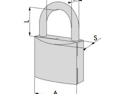 CISA LUCCHETTO OTTONE ARCO NORMALE CHIAVE UNICA MM60 KA