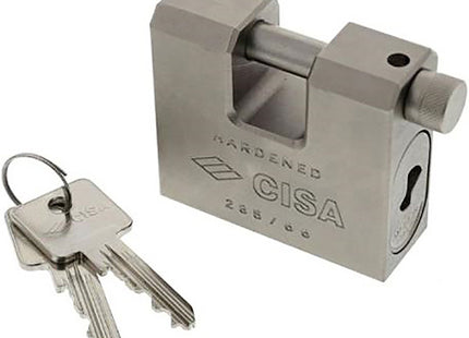 CISA LUCCHETTO ACCIAIO RETTANGOLARE CON CHIAVE LIM MM84*
