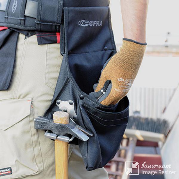 COFRA BORSA PER CARPENTIERE PORTA ATTREZZI OLBRICH IN NYLON COLORE NERO