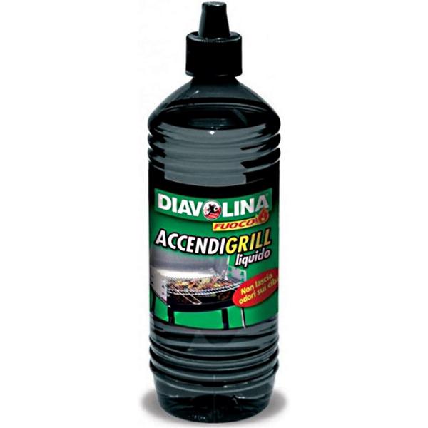 DIAVOLINA ACCENDIGRILL LIQUIDO ACCENDIFUOCO PER BARBECUE E CAMINETTI LT1