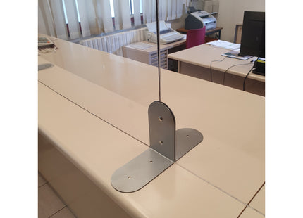 MINUTEX KIT FISSAGGIO SCHERMI PROTETTIVI CM14X14X8 IN ACCIAIO GRIGIO