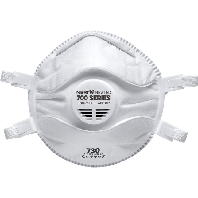 RESPIRATORE MONOUSO FFP3 CON VALVOLA MOD. NEWTEC 730 CONF.DA PZ5