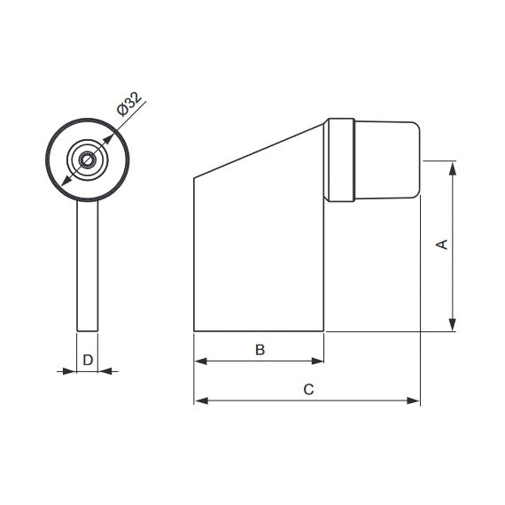 NOVA-FERR ARRESTO DI FINE CORSA PER CANCELLI SCORREVOLI ZINCATO