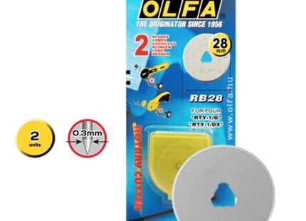 OLFA LAME PER CUTTER MOD. RB28-2 A DISCO D.MM28 CONF.DA PZ2*