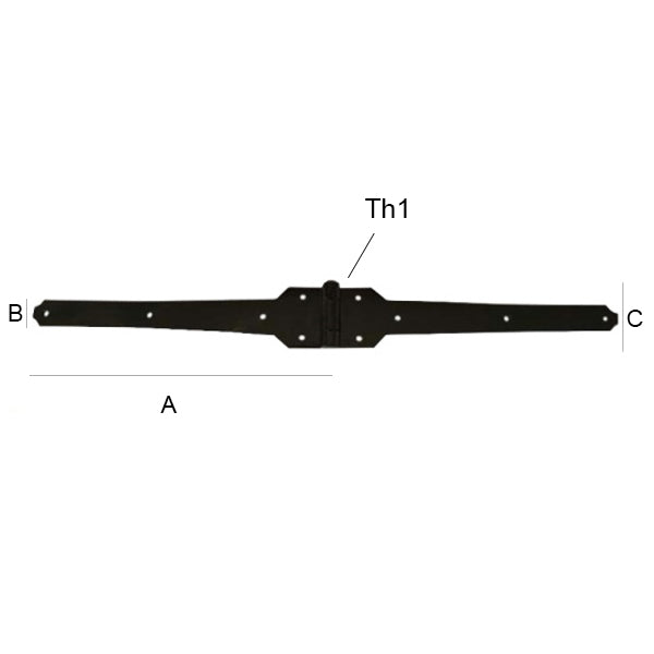 OM4 BANDELLA/ASA DOPPIA SAGOMATA COLORE NERO