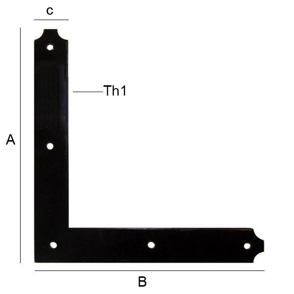OM4 CONTROPIASTRA RINFORZATA PER CANTONALI MM200X200 VERNICIATA NERA