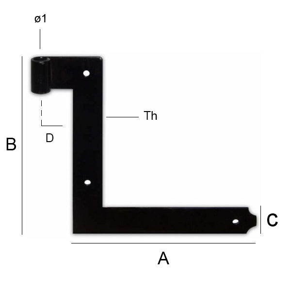 OM4 CANTONALE TIPO TORINO A COPPIA COLORE NERO