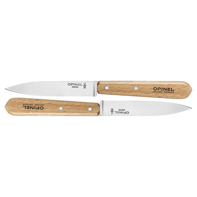 OPINEL SET 2 COLTELLI CUCINA SPELUCCHINI CLASSICI MANICI FAGGIO