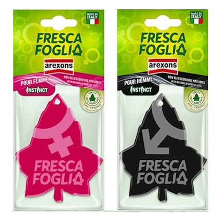 AREXONS PROFUMATORE PER AUTO FRESCA FOGLIA INSTINCT FRAGRANZA POUR HOMME