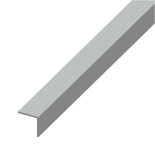 ALFER ANGOLARE LATI UGUALI ALLUMINIO ANODIZZATO EFFETTO INOX MT.1
