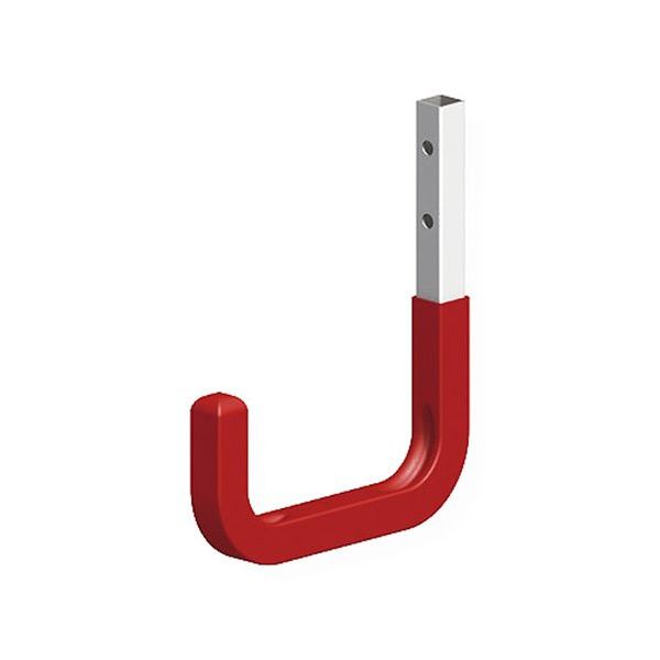 ALFER GANCIO PER PARETI ACCIAIO ZINCATO GOMMATO ROSSO