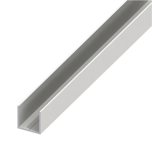 ALFER PROFILO QUADRATO A U PVC BIANCO MM 7,5X1,0 MT1