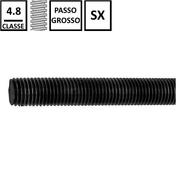BARRA FILETTATA FERRO CL. 4.8 GREZZA PASSO GROSSO SX DIN 976