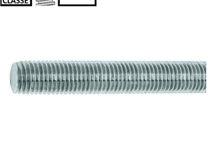 BARRA FILETTATA FERRO CLASSE 4.8 ZINCATA BIANCA M12X1,75X1000 DIN 975