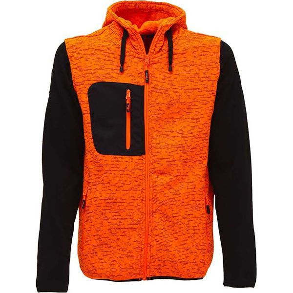 U-POWER FELPA CON CAPPUCCIO RAINBOW COLORE ORANGE FLUO