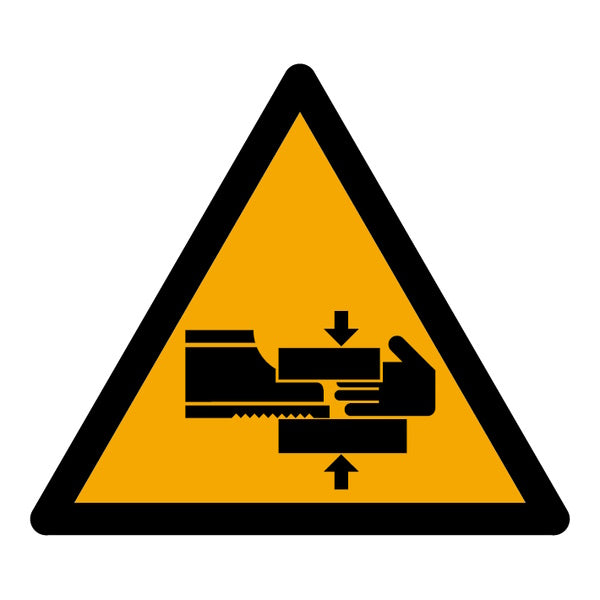 SEGNALE ATTENZIONE SCHIACCIAMENTO DEGLI ARTI MM120X120