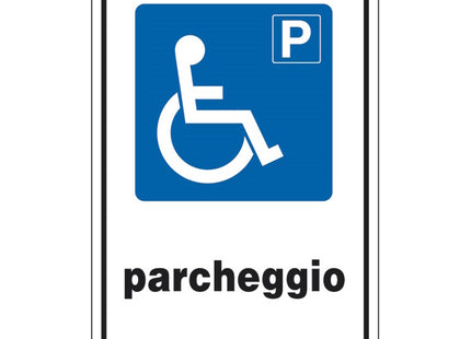 SEGNALE P PARCHEGGIO DISABILI IN ALLUMINIO MM300X200