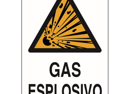 SEGNALE GAS ESPLOSIVO IN ALLUMINIO MM300X200*