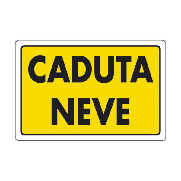 SEGNALE CADUTA NEVE IN ALLUMINIO MM300X200