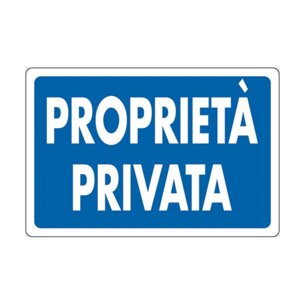 SEGNALE PROPRIETA' PRIVATA IN ALLUMINIO MM300X200*