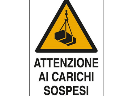 SEGNALE ATTENZIONE AI CARICHI SOSPESI IN ALLUMINIO