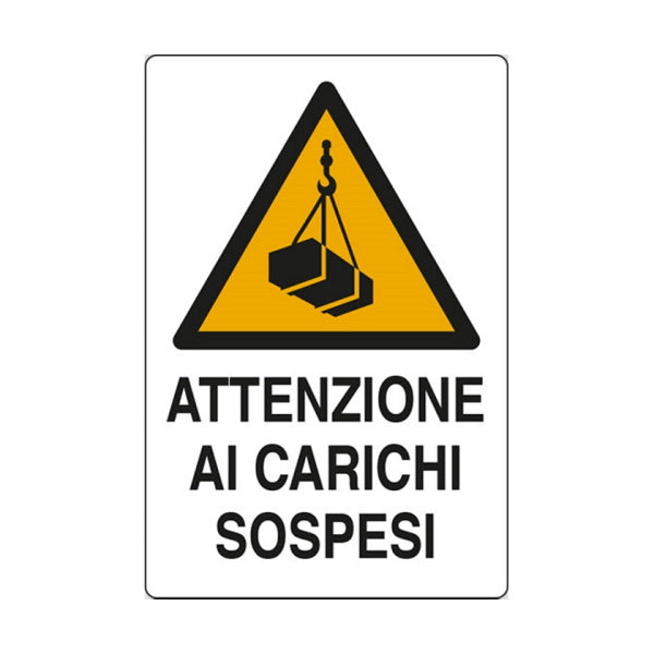 SEGNALE ATTENZIONE AI CARICHI SOSPESI IN ALLUMINIO