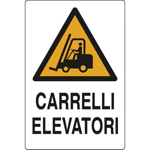 SEGNALE CARRELLI ELEVATORI IN ALLUMINIO MM700X500