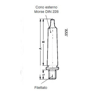PORTA ATTACCO CONO MORSE ATTACCO MANDRINO FILETTATO