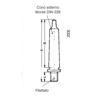 PORTA ATTACCO CONO MORSE ATTACCO MANDRINO FILETTATO