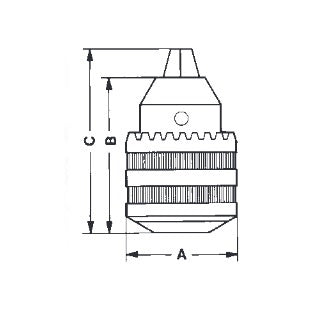 PORTA MANDRINO A CREMAGLIERA COMPLETO DI CHIAVE