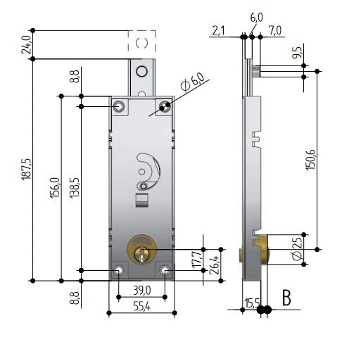 PREFER SERRATURA PER PORTONE BASCULANTE ART. B511