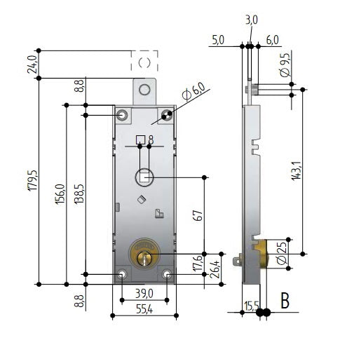 PREFER SERRATURA PER PORTONE BASCULANTE ART. B551