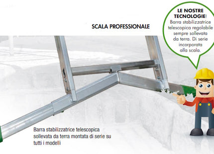 FACAL SCALA SUPER PRIMA 2 ELEMENTI  5+ 6 GRADINI H.CM204-300